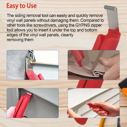 Vinyl Siding Removal Tool with Extra Long Non-Slip Handle