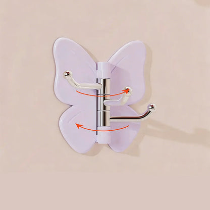 Butterfly Corner Rotating Hook | No-Drill Adhesive Wall Hook