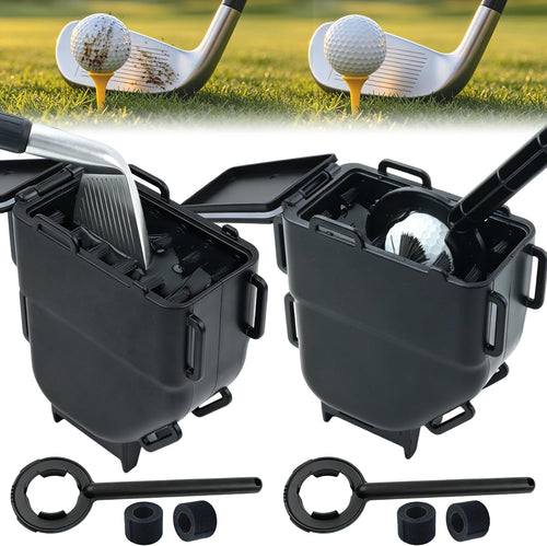 Golf Cart Ball Washer & Club Cleaner with Straps - No Drill