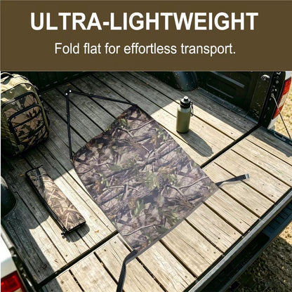 Portable Hunting Chair, Adjustable Silent Swivel Seat & Ground Seat