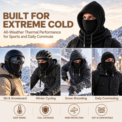 49% OFF! 🔥3-in-1 Warm Winter Sherpa Hood – Face & Neck Protection