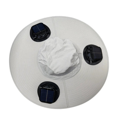 🔥2026 New 3-Solar-Fan Cooling Hat — UPF50+ Sun Protection, Triple-Power Rechargeable, & Water-Resistant