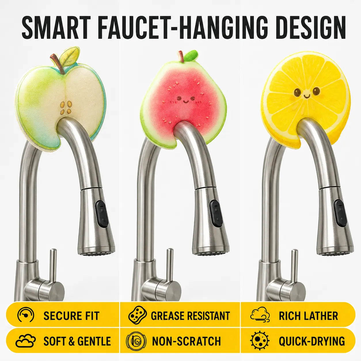 Fruit-Shaped Sponges That Spring to Life 🍳