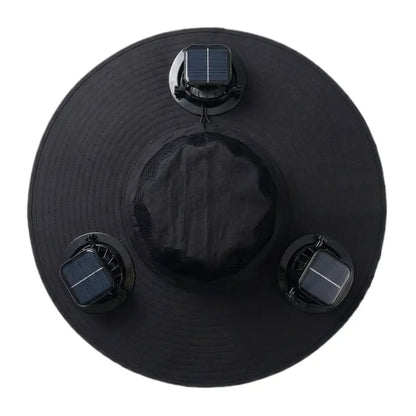🔥2026 New 3-Solar-Fan Cooling Hat — UPF50+ Sun Protection, Triple-Power Rechargeable, & Water-Resistant