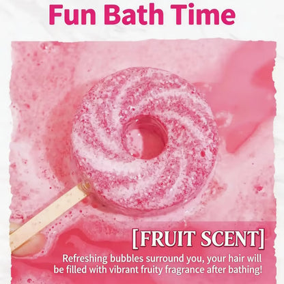 💞50K+ SOLD!🔊 50% OFF! 🍭Reusable Cute Lollipop Bath Bomb,Colorful Bubble Bath Ball for Fun Bath Time