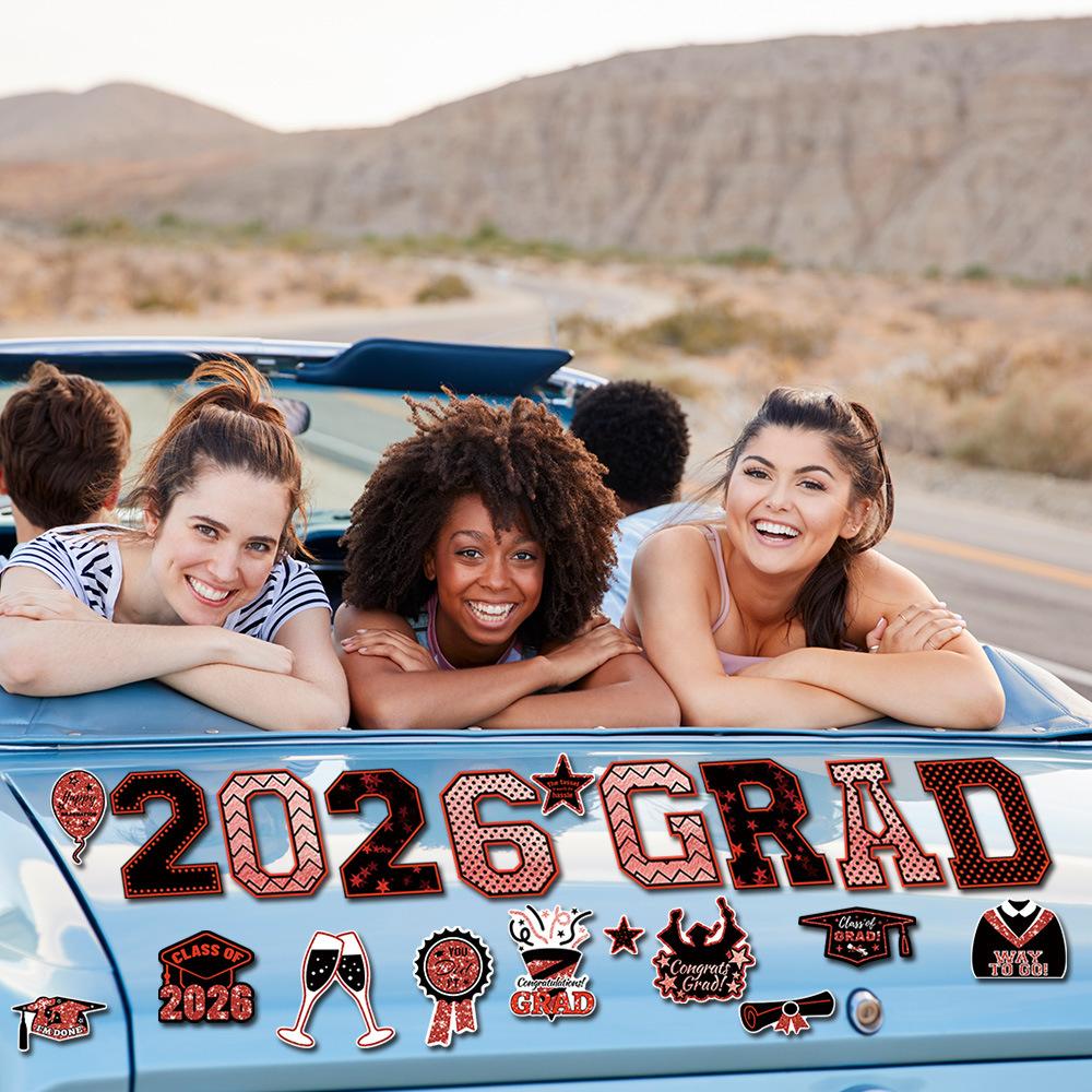 🎓 2026 Grad Car Magnets 🧲 – 20-Piece Set for Celebration Decor (Cars, Fridges & More)