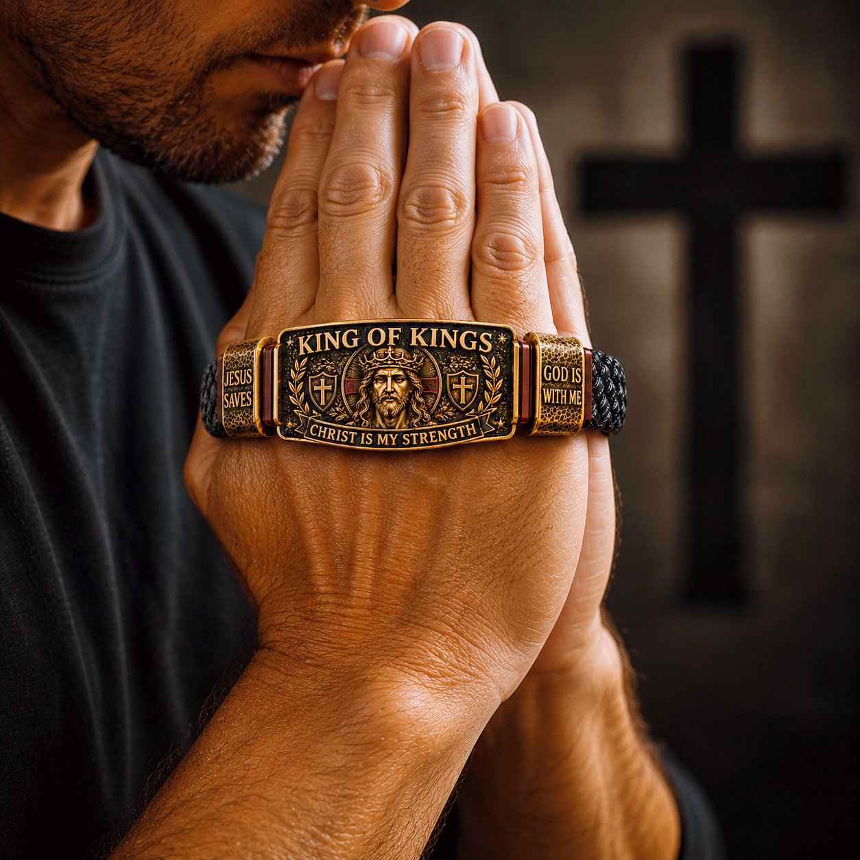 ✨ Adjustable Faith Wristband | King of Kings Bracelet