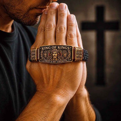 ✨ Adjustable Faith Wristband | King of Kings Bracelet