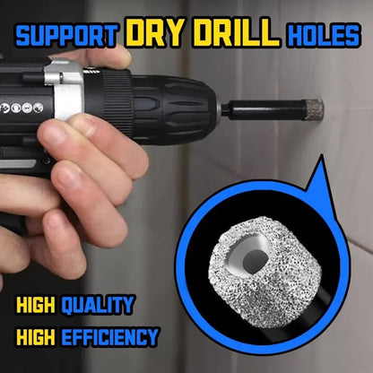 🔥42% OFF | 6Pcs Dry Diamond Drill Bit Set 🛠 Hex Shank Brazed Hole Saw for Tile, Glass & Granite