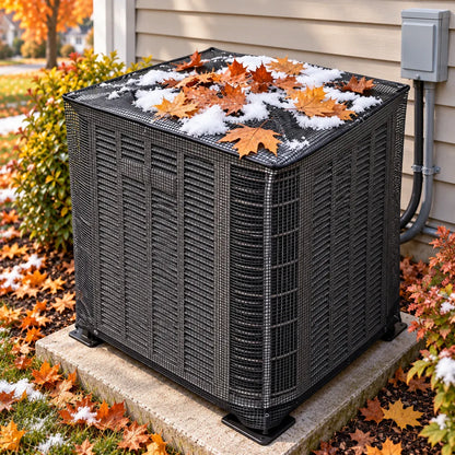 🍂Breathable Full-Mesh Outdoor AC Cover – Leaf & Debris Guard with Secure Fit