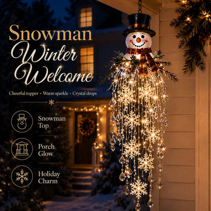 ✨ Limited-Time 45% OFF | Crystal Cascade Christmas Hanging Light – Magical Porch Glow