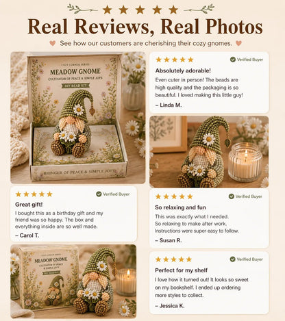 🔥2026 newest style💕Cozy Gnome DIY Bead Kit Collection– Collect All 12 Gnome
