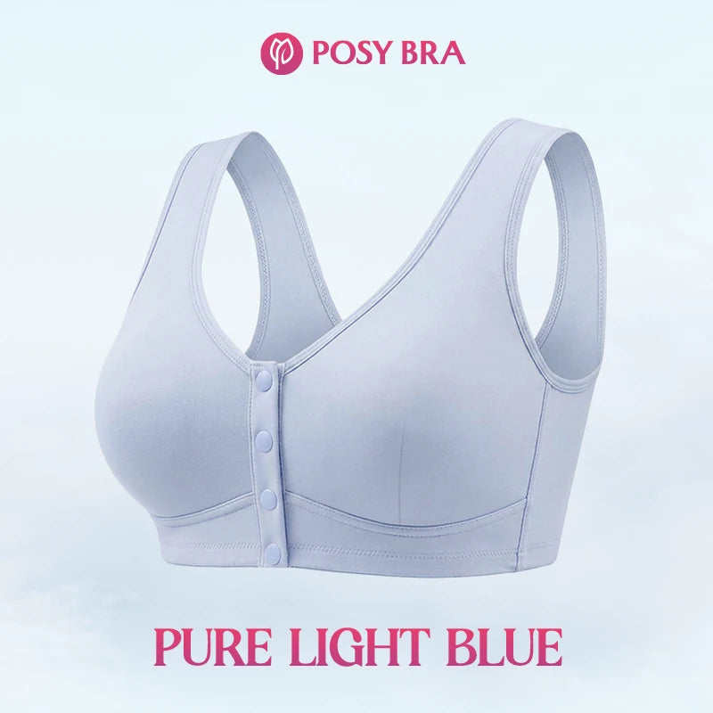 Posy Bra - Front Closure Breathable Cotton Lifting Bra for Seniors
