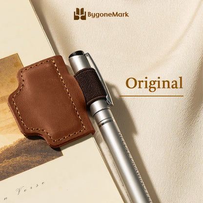 LAST DAY 70% OFF - Personalized Magnetic Leather Pen Holder Bookmark