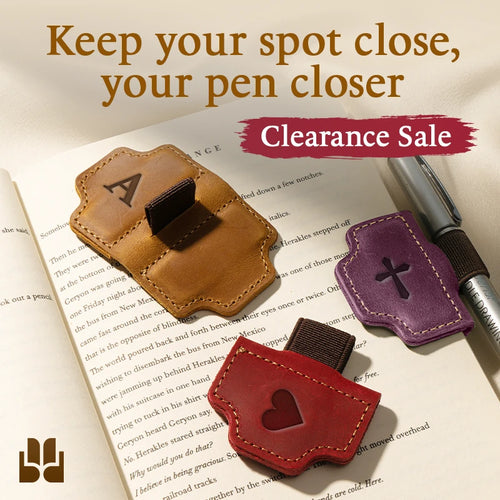 LAST DAY 70% OFF - Personalized Magnetic Leather Pen Holder Bookmark