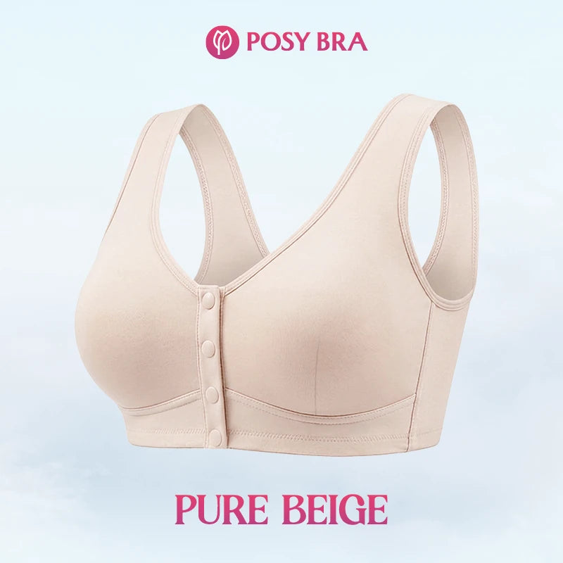 Posy Bra - Front Closure Breathable Cotton Lifting Bra for Seniors