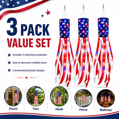 Large American Flag Windsocks