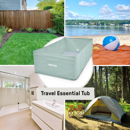 Foldable Portable Toddler Bath Tub, Indoor & Outdoor Travel Baby Bathtub 🛁👶