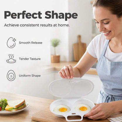 🥳2026 HOT SALE🥳💞50K+ SOLD! 🥗🎁Microwave Egg Poacher——Dual‑cavity, non‑stick & easy clean. Healthier than frying – stock up & save! 🏠✅