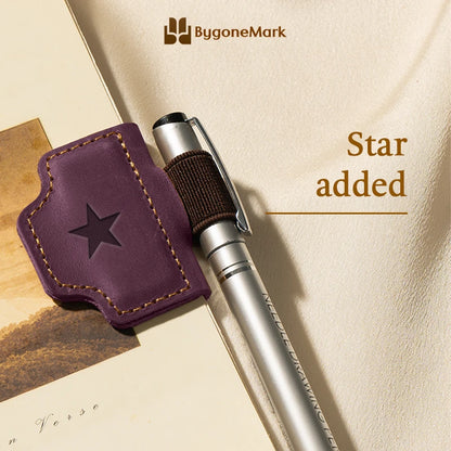 LAST DAY 70% OFF - Personalized Magnetic Leather Pen Holder Bookmark