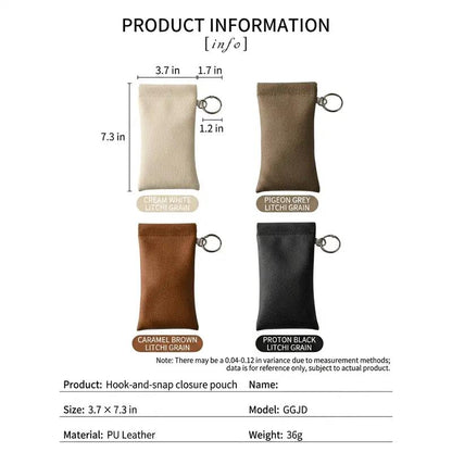 Soft PU Leather Sunglasses Pouch Elastic Opening Eyeglasses Bag