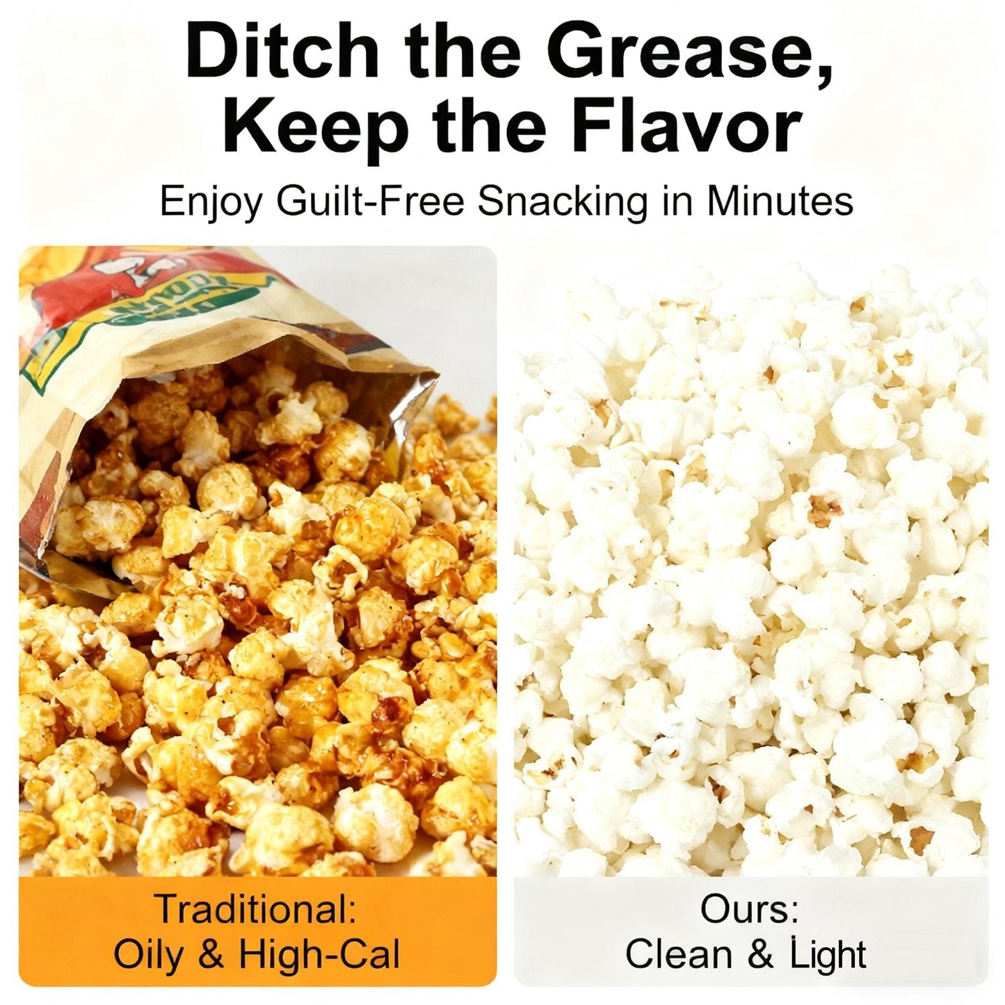 Hot Air Popcorn Maker - Healthy & Fast Homemade Snacks 🍿
