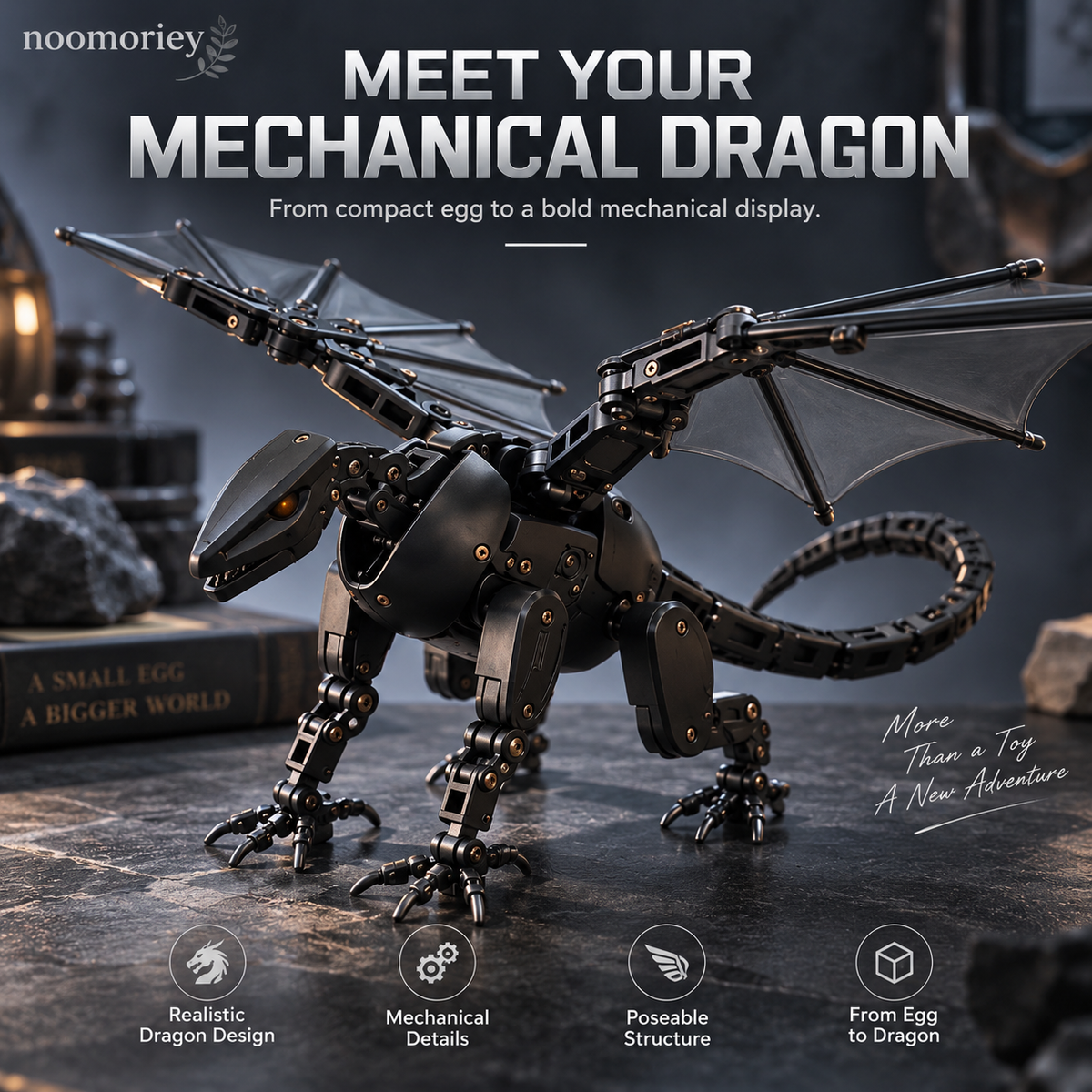 🥚🐉 DragonMorph – Egg to Dragon Transforming Mechanical Toy！！！