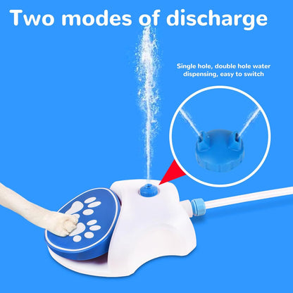 Outdoor Dog Water Fountain, Step On Foot Activated Dog Water Dispenser