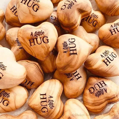 3D Wooden Heart “Pocket Hug” – Engraved Keepsake Gift