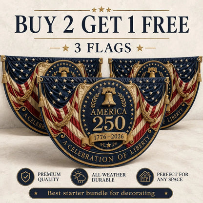 🇺🇸America 250 Fan Bunting Flag A Celebration of Liberty, Heritage, and American Pride 🇺🇸