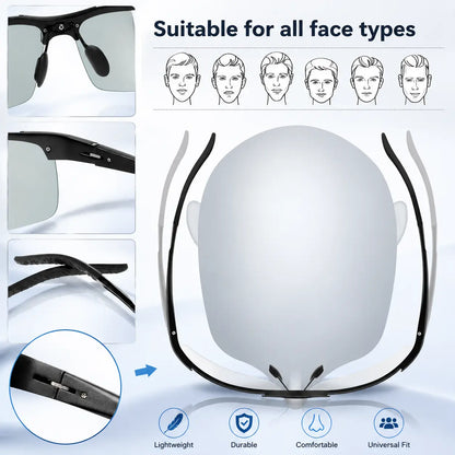 Unisex Fashion Polarized Sunglasses, UV400 Anti Blue Light Sun Glasses