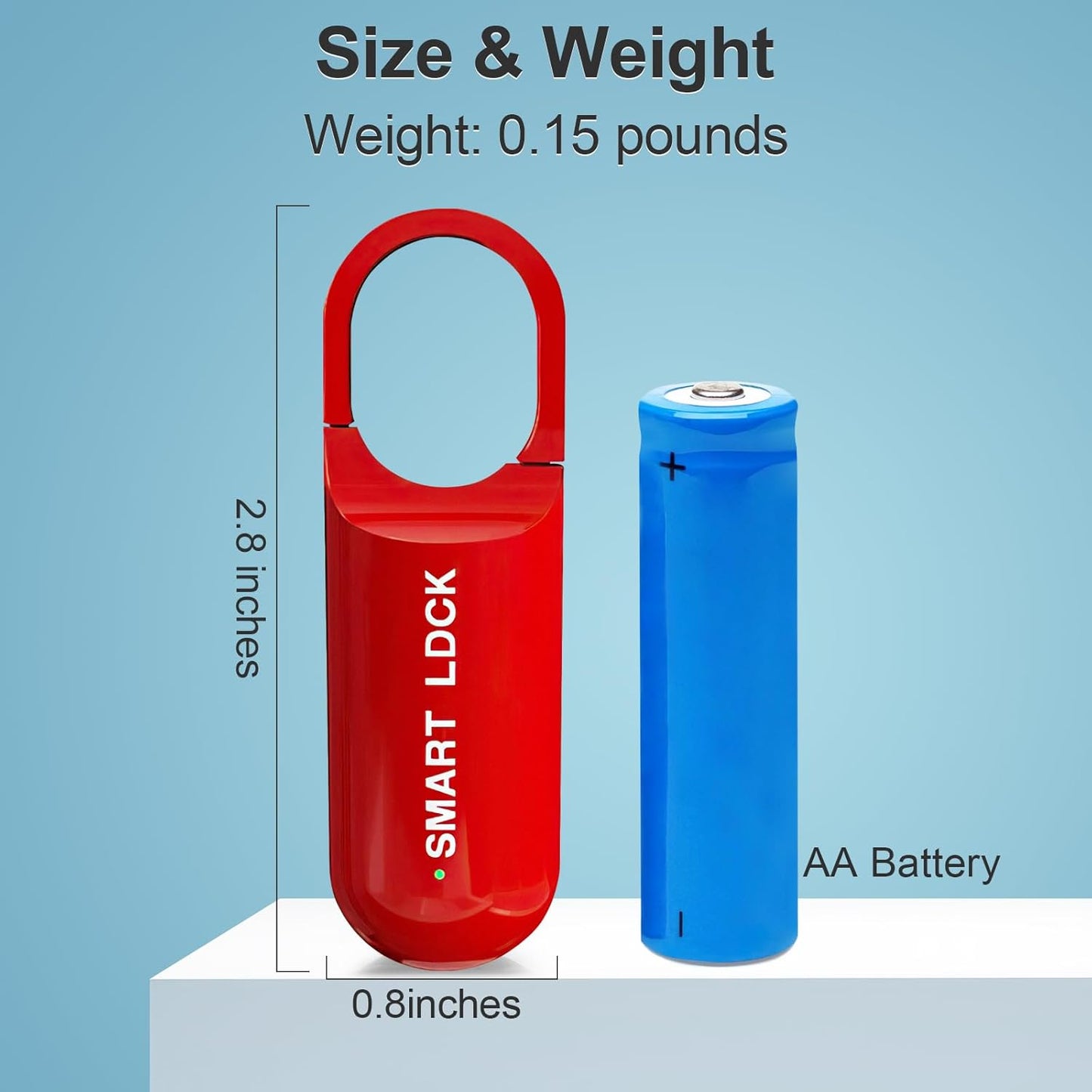 Smart Fingerprint Padlock, Rechargeable Small Locker | Bio-metric Key-less