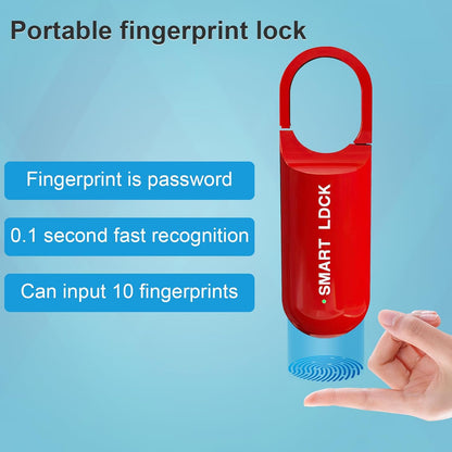 Smart Fingerprint Padlock, Rechargeable Small Locker | Bio-metric Key-less