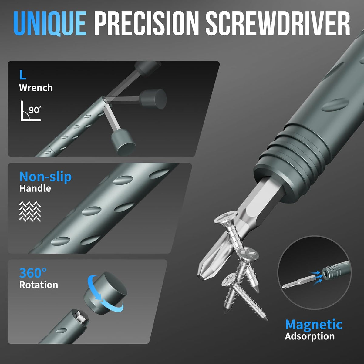 3.15' Compact Transformable Precision Tool Kit – 2-in-1 Torque Handle & Modular Electronics Repair Set