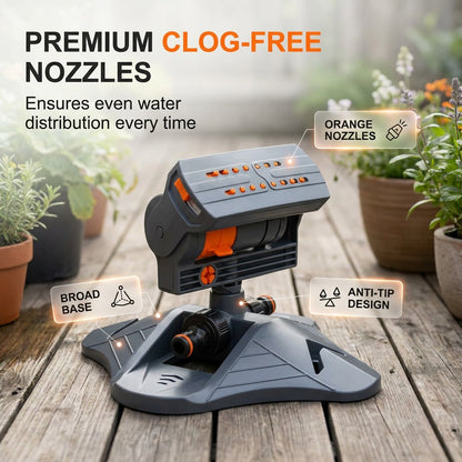 💦 Adjustable Oscillating Sprinkler Wide Coverage