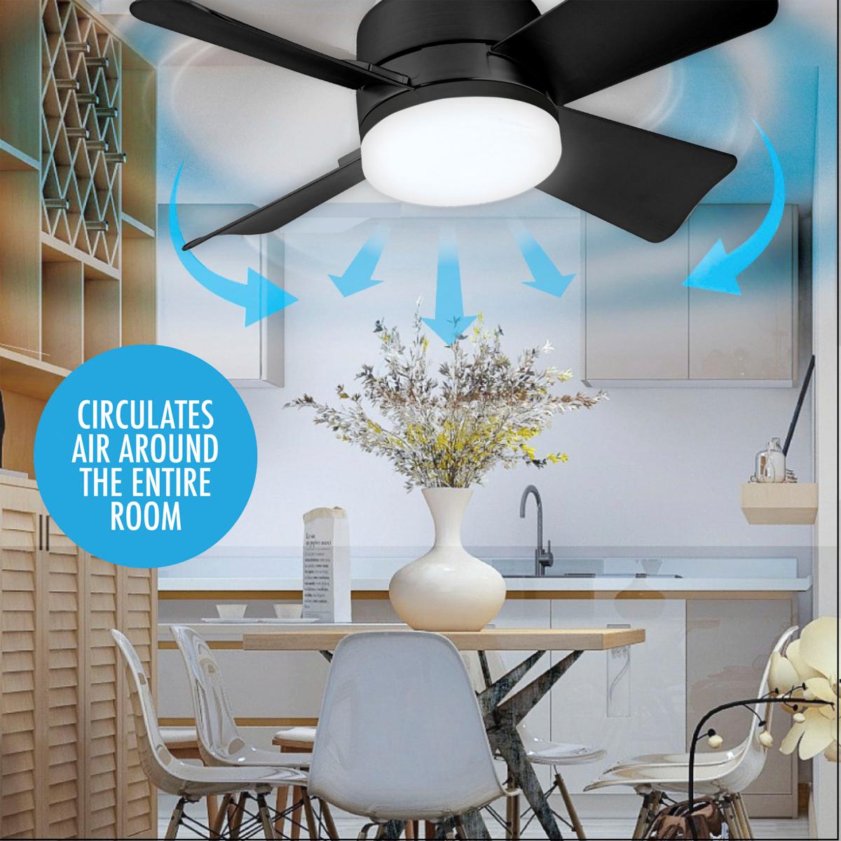 ⏳LAST DAY SALE 49% OFF with FREE GIFT!🔥40W LED Ceiling Fan Light – 20.5” Ultra-Quiet with Remote 🎯 | E27 + FREE B22 Adapter 🔌 | For Bedroom 😴, Kitchen 👩‍🍳 & Garage 🛠️ – UK Ready! 🇬🇧
