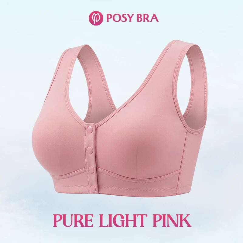 Posy Bra - Front Closure Breathable Cotton Lifting Bra for Seniors