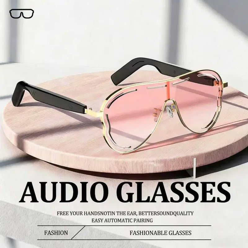 🕶️🎵Smart Bluetooth 5.4 Sunglasses with Open-Ear Audio Blue Light Blocking UV Protection Waterproof