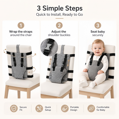 Portable Baby Seat Harness for Dining Chairs