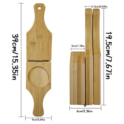 Mini Wooden Tostones & Plantain Press, 2-in-1 Smasher Mold for Crispy Green Plantains
