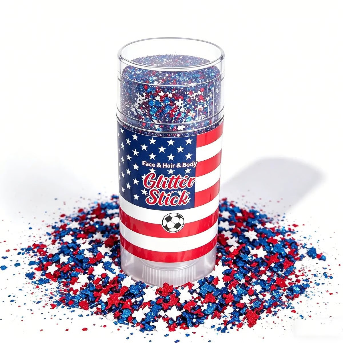 🦅4th of July Glitter Stick✨🔔Red, White & Blue Body & Hair Sparkle🔔