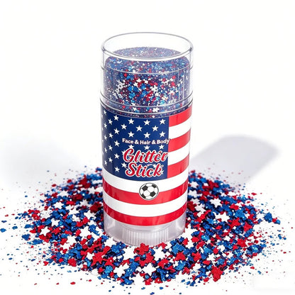 🦅4th of July Glitter Stick✨🔔Red, White & Blue Body & Hair Sparkle🔔