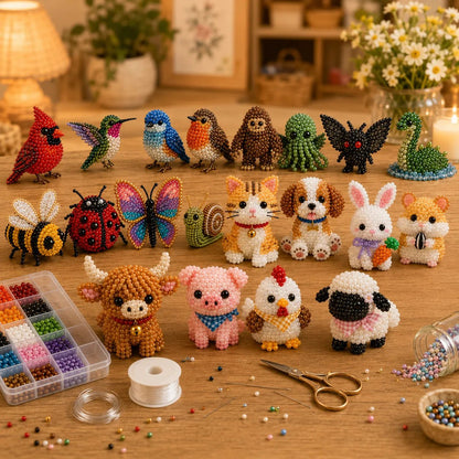 🔥Last Day 50% OFF ✨ Tiny 3D Beaded Animal DIY Kit