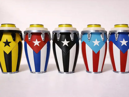 🪘 Conga-Style Can Holder – Celebrate Caribbean Pride, One Sip at a Time