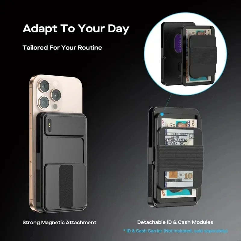 🏆 ✨ Smart Minimalist Wallet 2.0 – Slim Metal Card Holder with Built-In Tracker, RFID Blocking & MagSafe Compatibility🧲