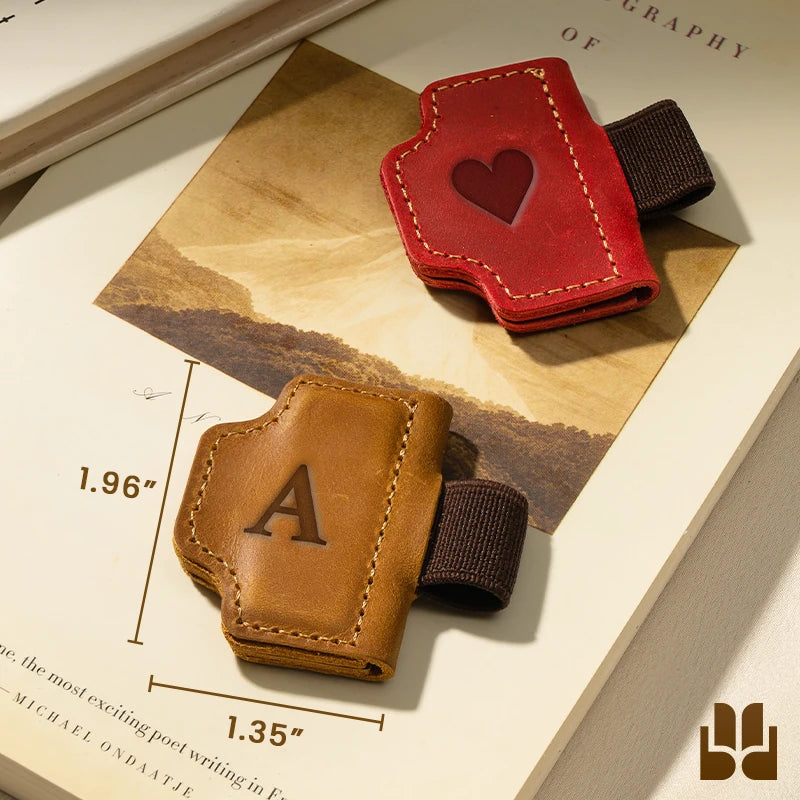 LAST DAY 70% OFF - Personalized Magnetic Leather Pen Holder Bookmark