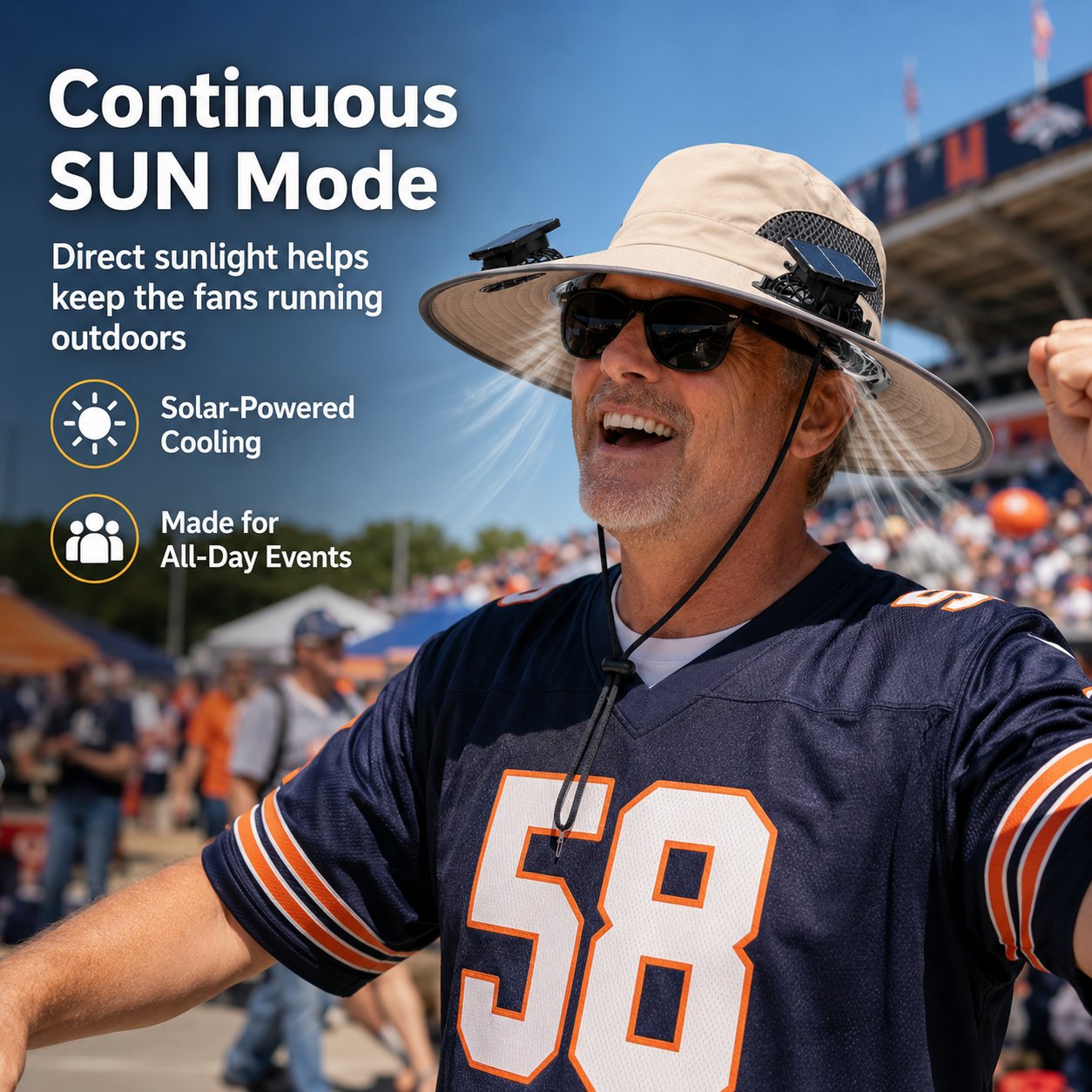 🔥🔥Father's Day Best Sellers ☀️Solar-Powered Outdoor Cooling Fan Hat