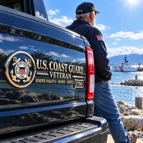 🇺🇸🎖️ Veteran Honor 3D Metal Car Emblem – A Tribute to Service & Pride