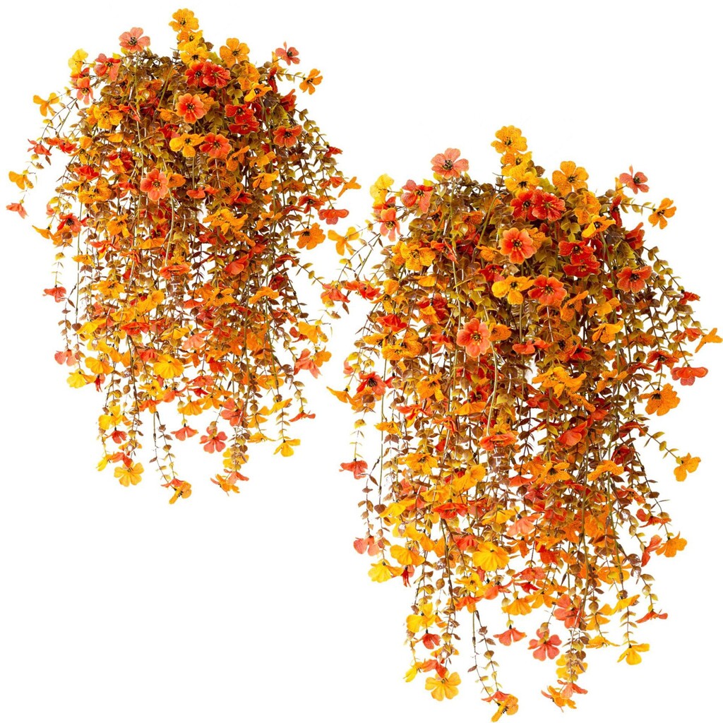 🌷Outdoor cascading daisy and eucalyptus flowers – UV resistant