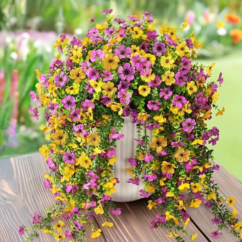 🌷Outdoor cascading daisy and eucalyptus flowers – UV resistant